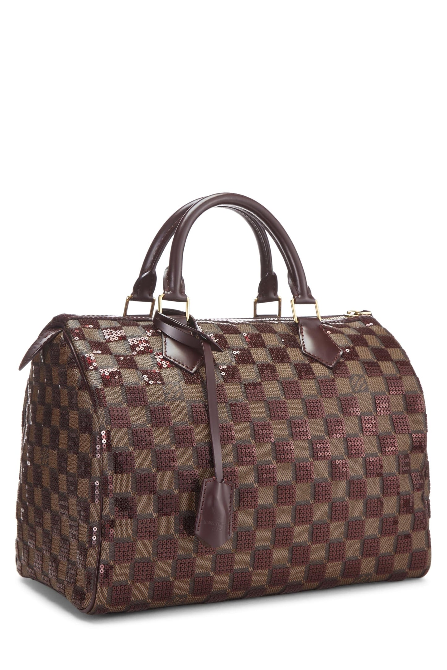 Louis Vuitton, Speedy 30 Damier Paillettes Rouge d'occasion, Rouge