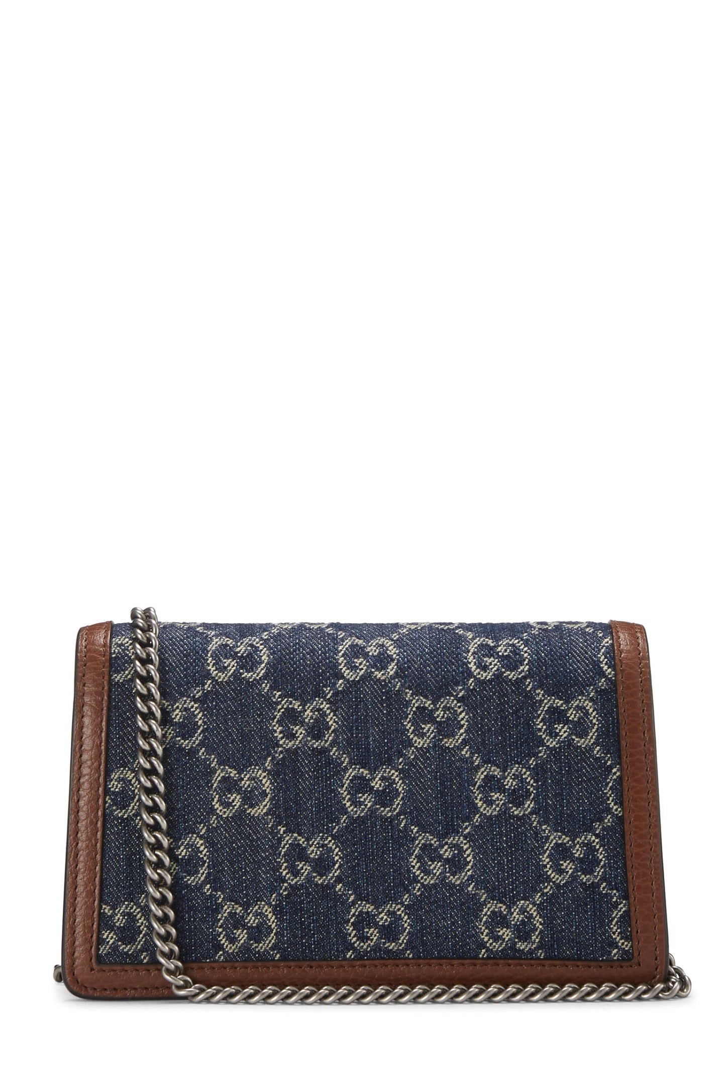 Gucci, Mini sac bandoulière Dionysus en denim bleu GG d'occasion, bleu