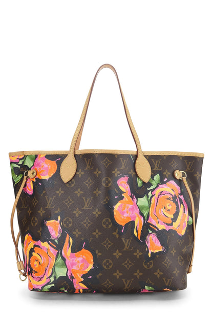 Louis Vuitton, Stephen Sprouse x Louis Vuitton Monogram Canvas Roses Neverfull MM, Marron