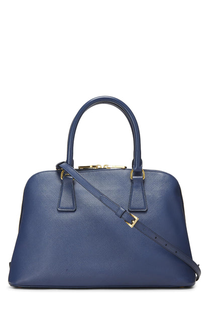 Prada, Promenade Medium Saffiano bleu d'occasion, bleu