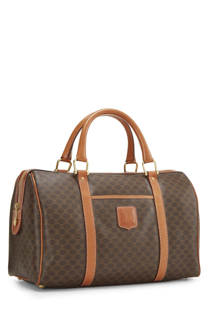 Céline, Pre-Loved Brown Coated Canvas Macadam Boston, Brown