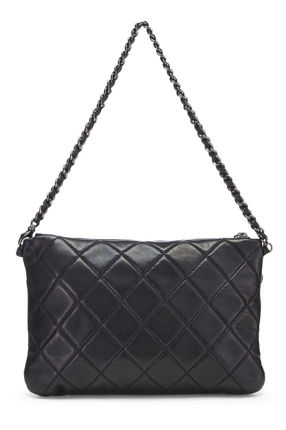 Chanel, Bolso de noche Mineral Nights de piel de cordero metalizada plateada Pre-Loved, Multi