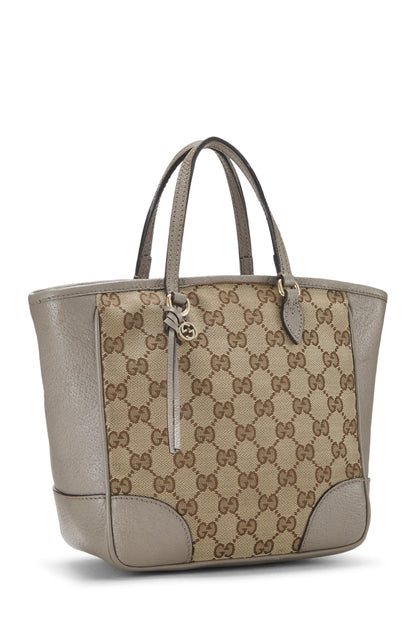 Gucci, Pre-Loved Grey Original GG Canvas Bree Tote Small, Grey