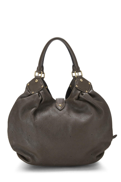 Louis Vuitton, Pre-Loved Brown Monogram Mahina Large, Grey