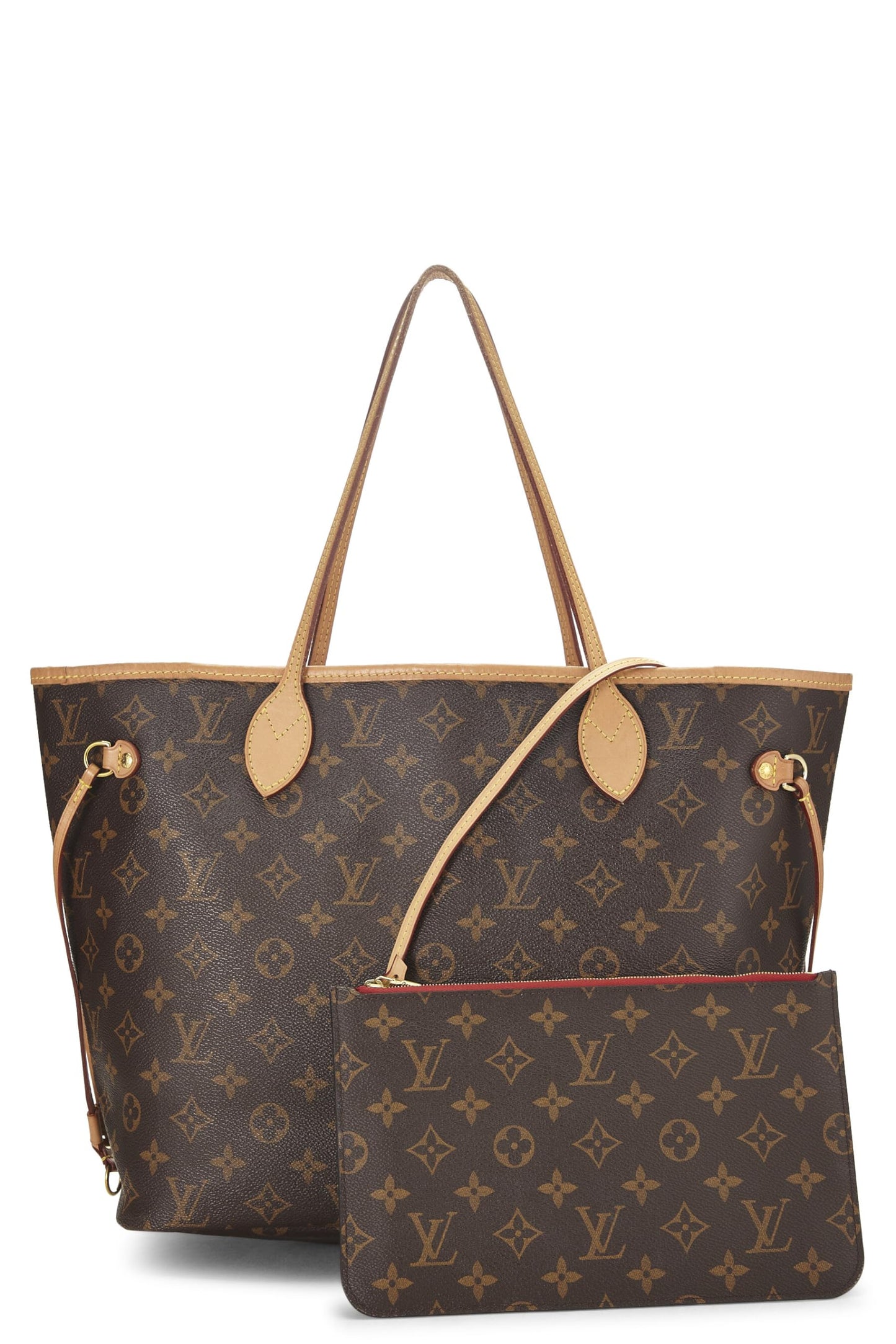 Louis Vuitton, Neo Neverfull MM en toile monogram rouge d'occasion, rouge