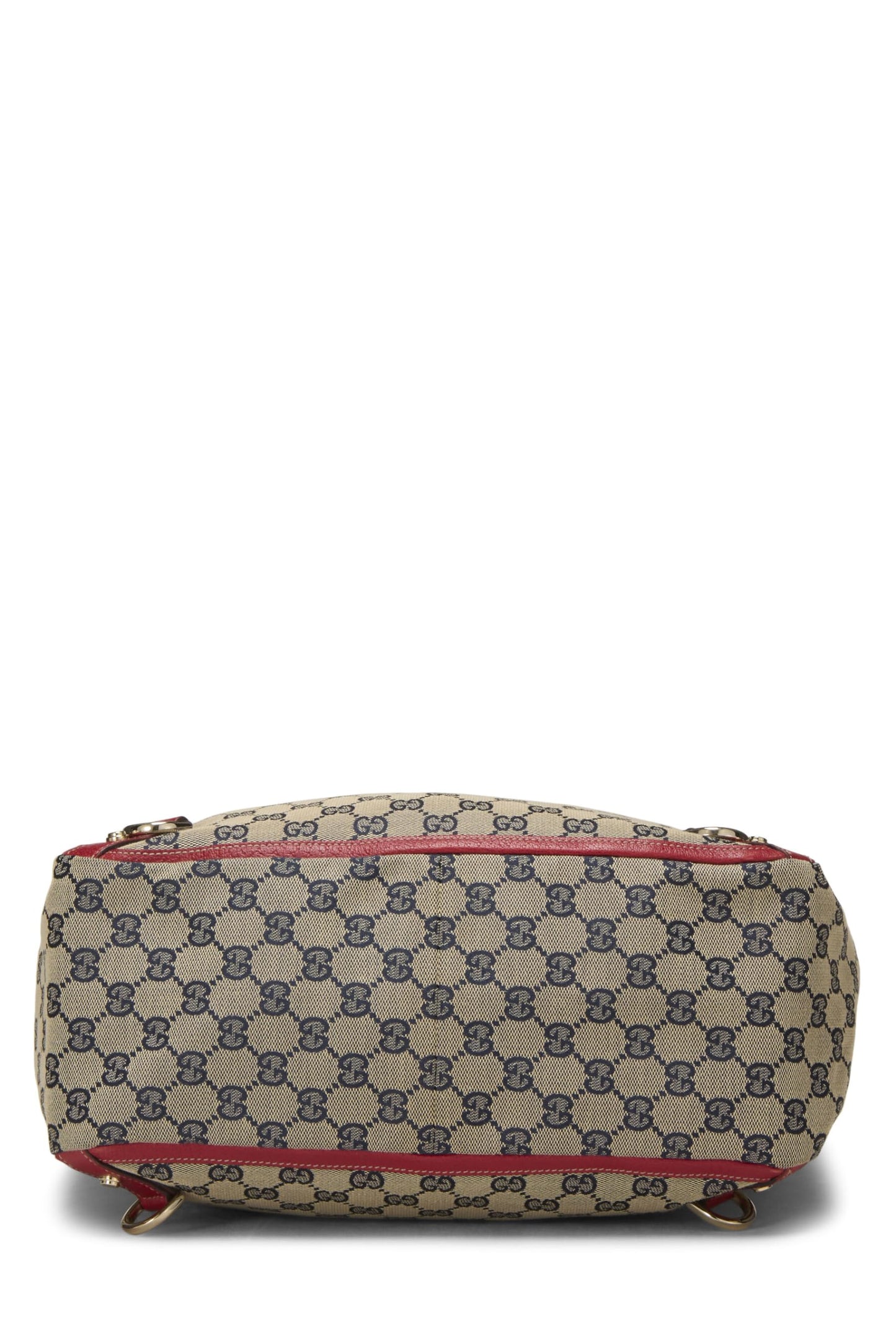 Gucci, sac fourre-tout vertical Abbey en toile GG rouge d'occasion avec anneau en D, rouge