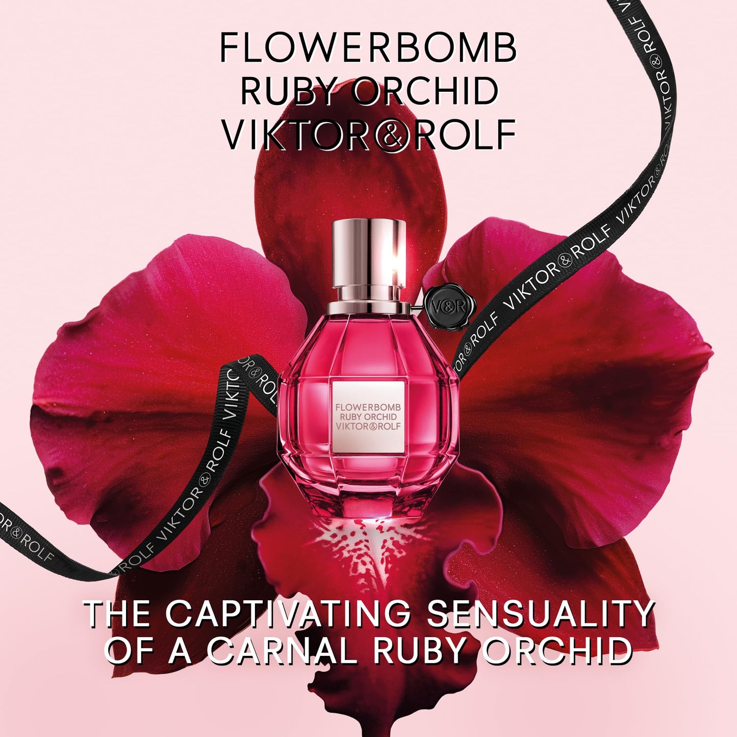 Viktor&Rolf - Flowerbomb Ruby Orchid Eau de Parfum - Women's Perfume - Floral & Fruity - With Notes of Vanilla & Peach - 0.34 Fl Oz - Travel Size