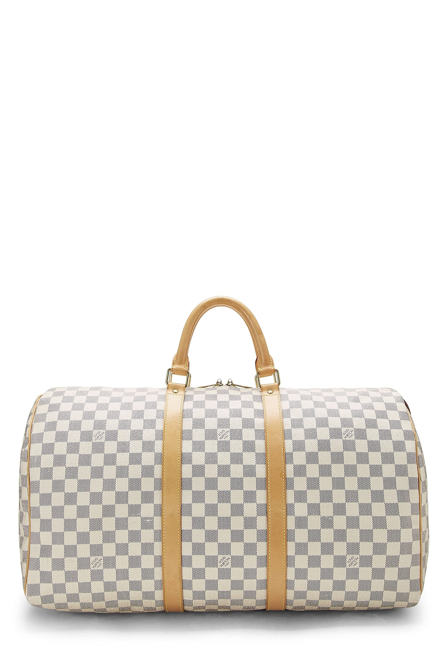 Louis Vuitton, Damier Azur Keepall 50 d'occasion, blanc