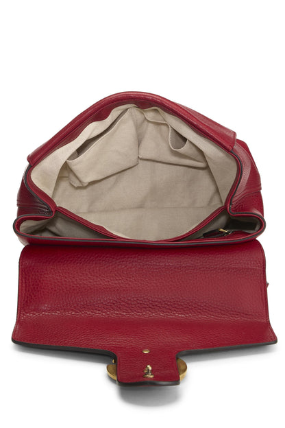 Gucci, Bolso de hombro GG Marmont de cuero rojo Pre-Loved, Rojo