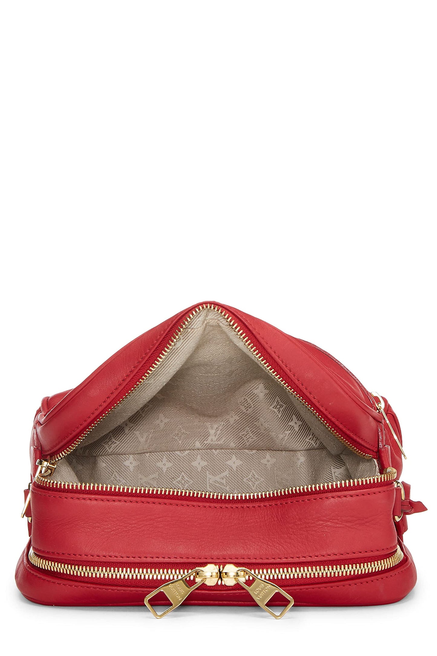 Louis Vuitton, Pre-Loved Red Leather Paname Takeoff, Red