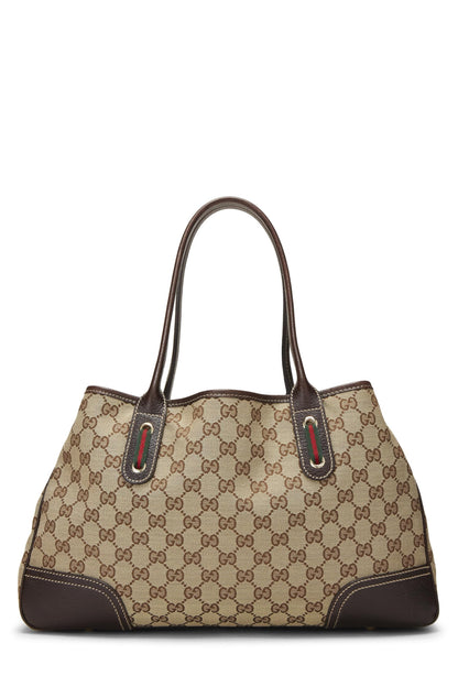 Gucci, sac fourre-tout en toile GG Princy d'origine d'occasion, marron