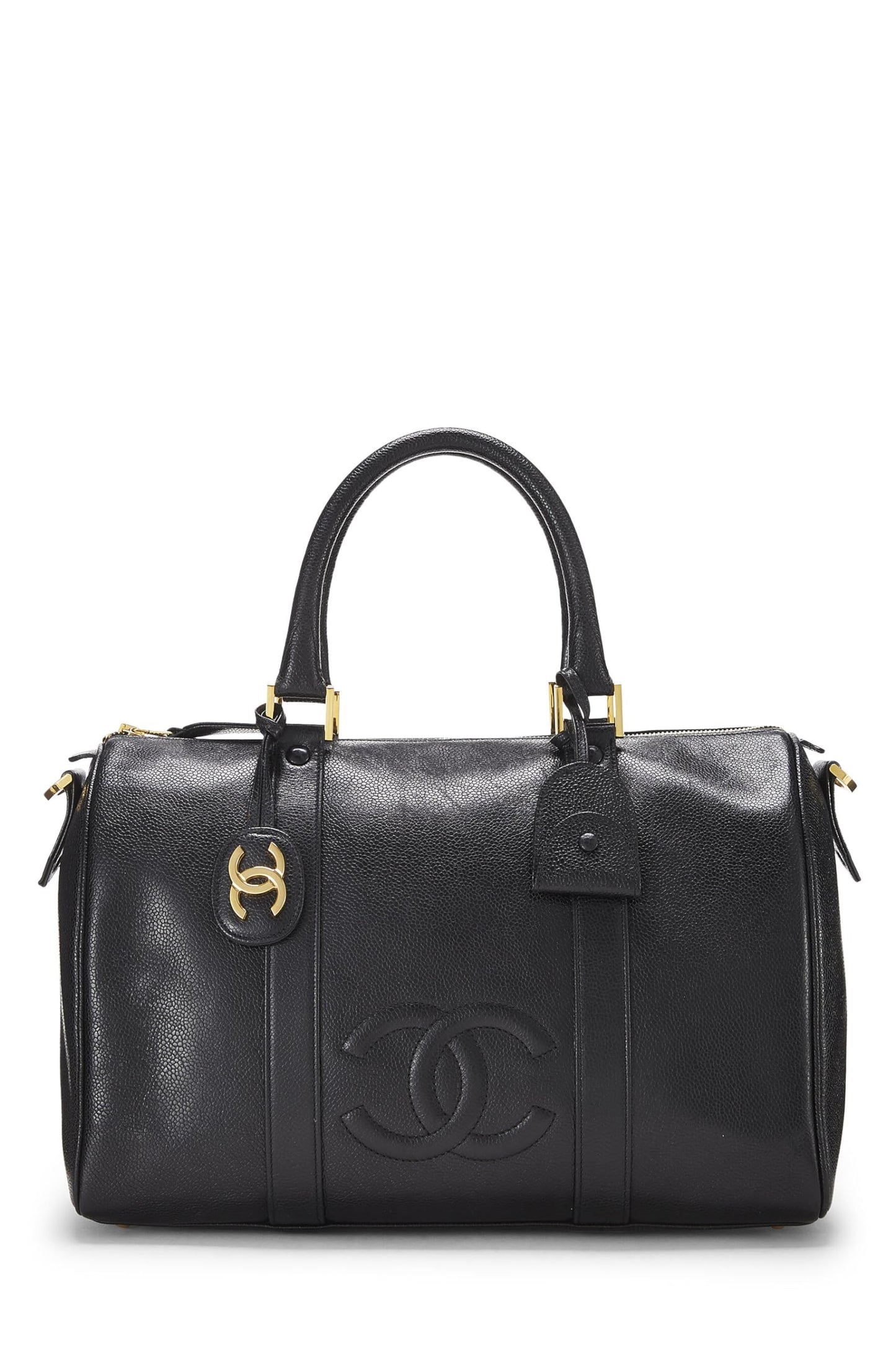 Chanel, Pre-Loved Black Caviar Boston Small, Black