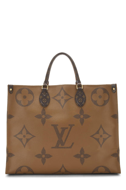 Louis Vuitton, Pre-Loved Monogram Reversed Giant On The Go GM, Brown