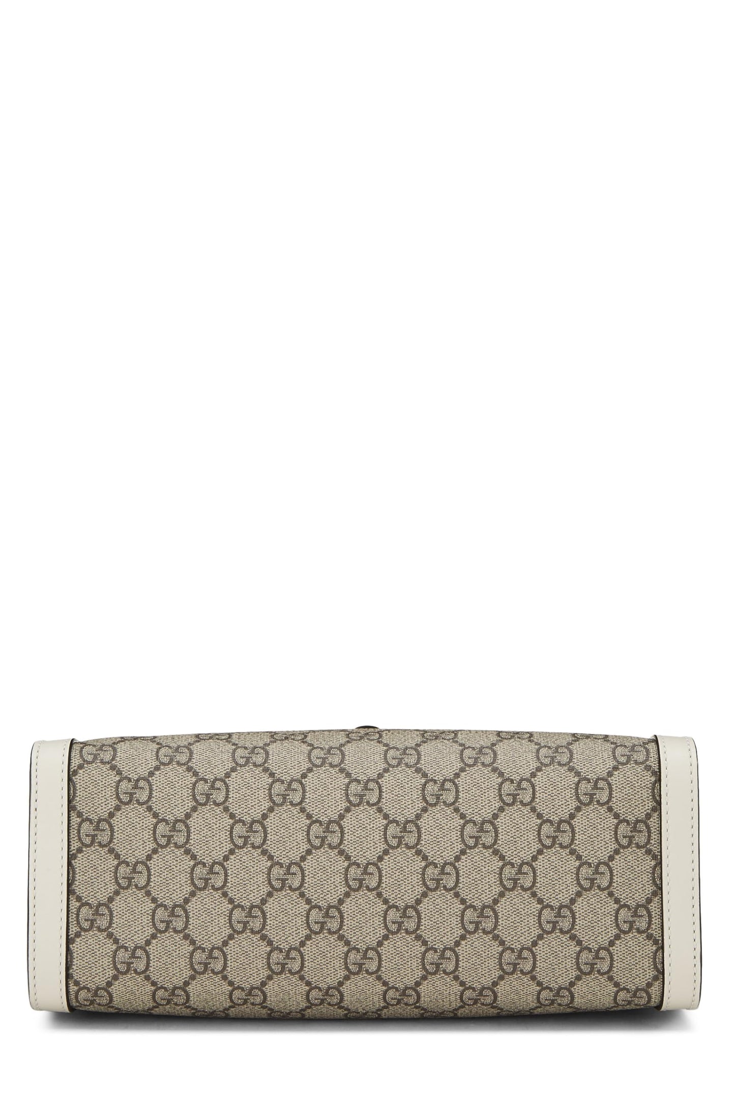 Gucci, petit sac fourre-tout en toile GG Supreme ivoire d'occasion avec cadenas, blanc