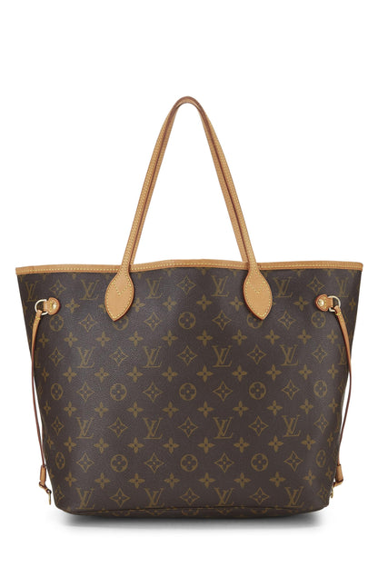 Louis Vuitton, Neverfull MM Pre-Loved de lona con monograma, Marrón