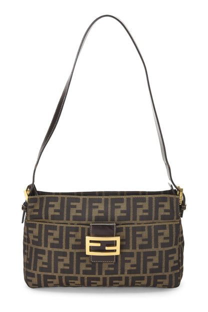 Fendi, Pre-Loved Brown Zucca Canvas Shoulder Bag, Brown