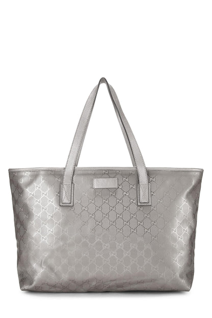 Gucci, petit sac fourre-tout argenté GG Imprime d'occasion, argent