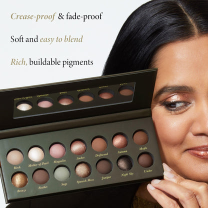 LAURA GELLER The Delectables Baked Eyeshadow Palette, Earthy Essentials + All-Over Eyeshadow Brush