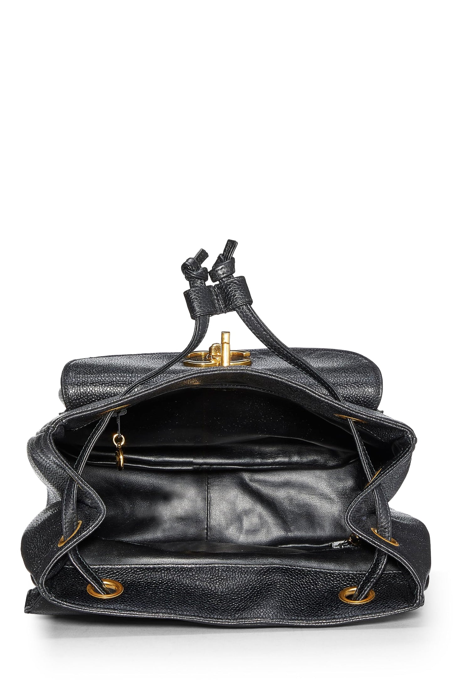 Chanel, Mochila mediana de caviar negra Pre-Loved, Negro