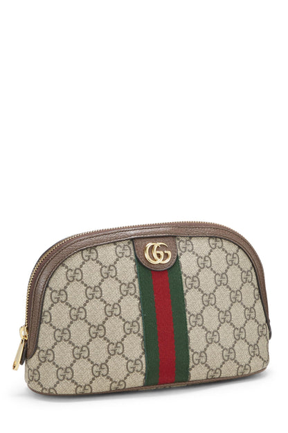 Gucci, pochette cosmétique Ophidia en toile GG Supreme d'origine d'occasion, marron