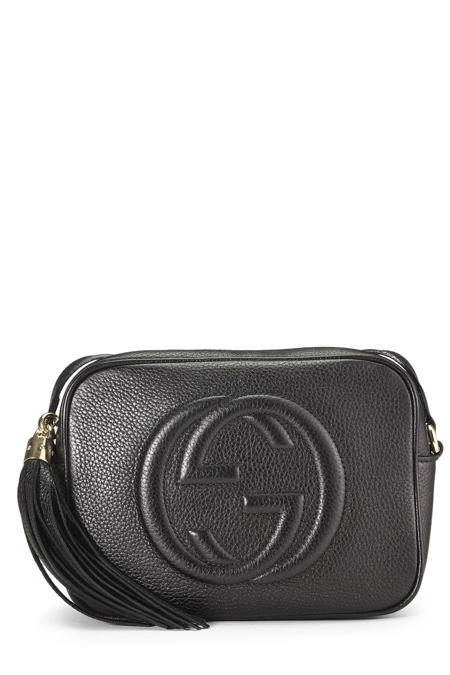 Gucci, Pre-Loved Black Grained Leather Soho Disco, Black