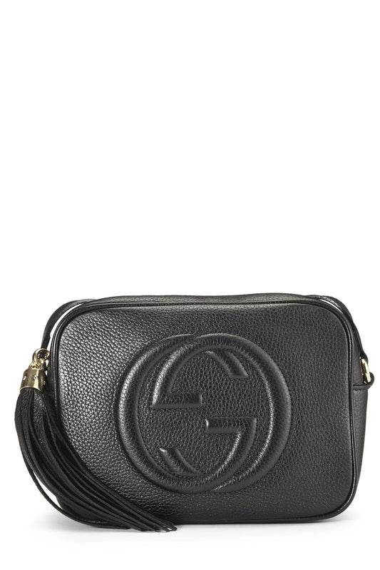 Gucci, Pre-Loved Black Grained Leather Soho Disco, Black