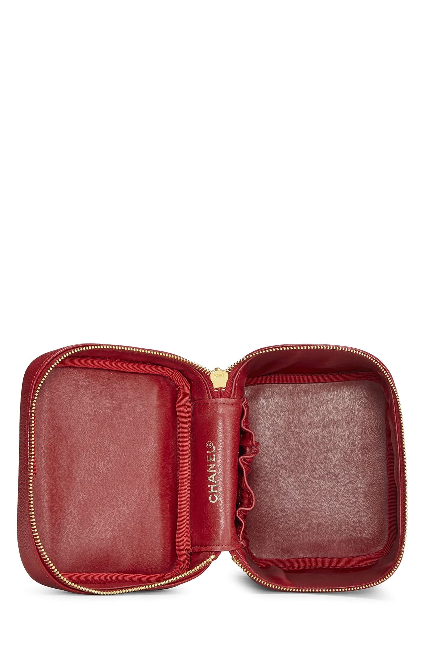 Chanel, Pre-Loved Red Caviar Timeless Vanity, Red