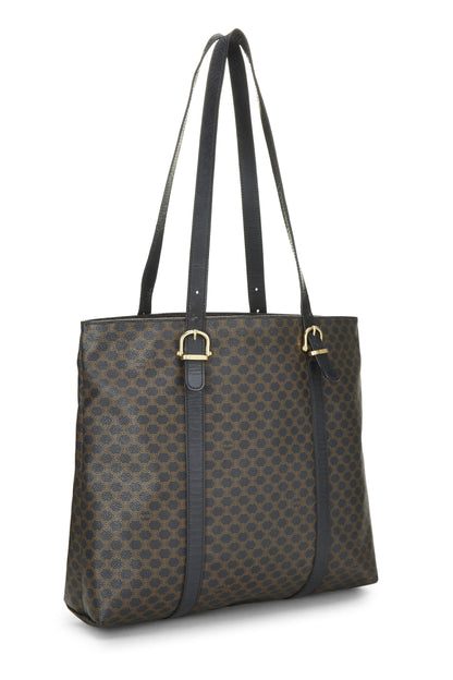 Céline, sac fourre-tout en toile enduite noire Macadam d'occasion, noir