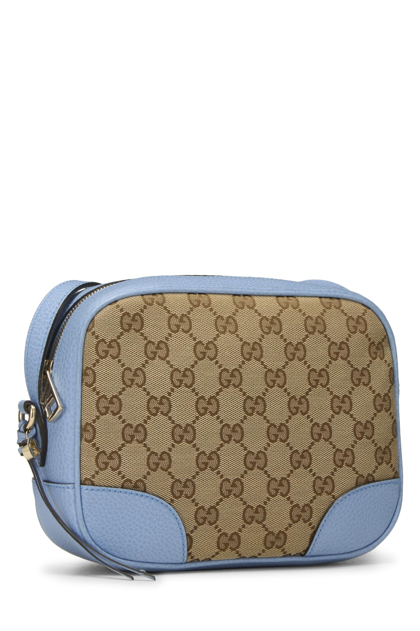 Gucci, sac à bandoulière Bree en toile GG bleu d'occasion, bleu