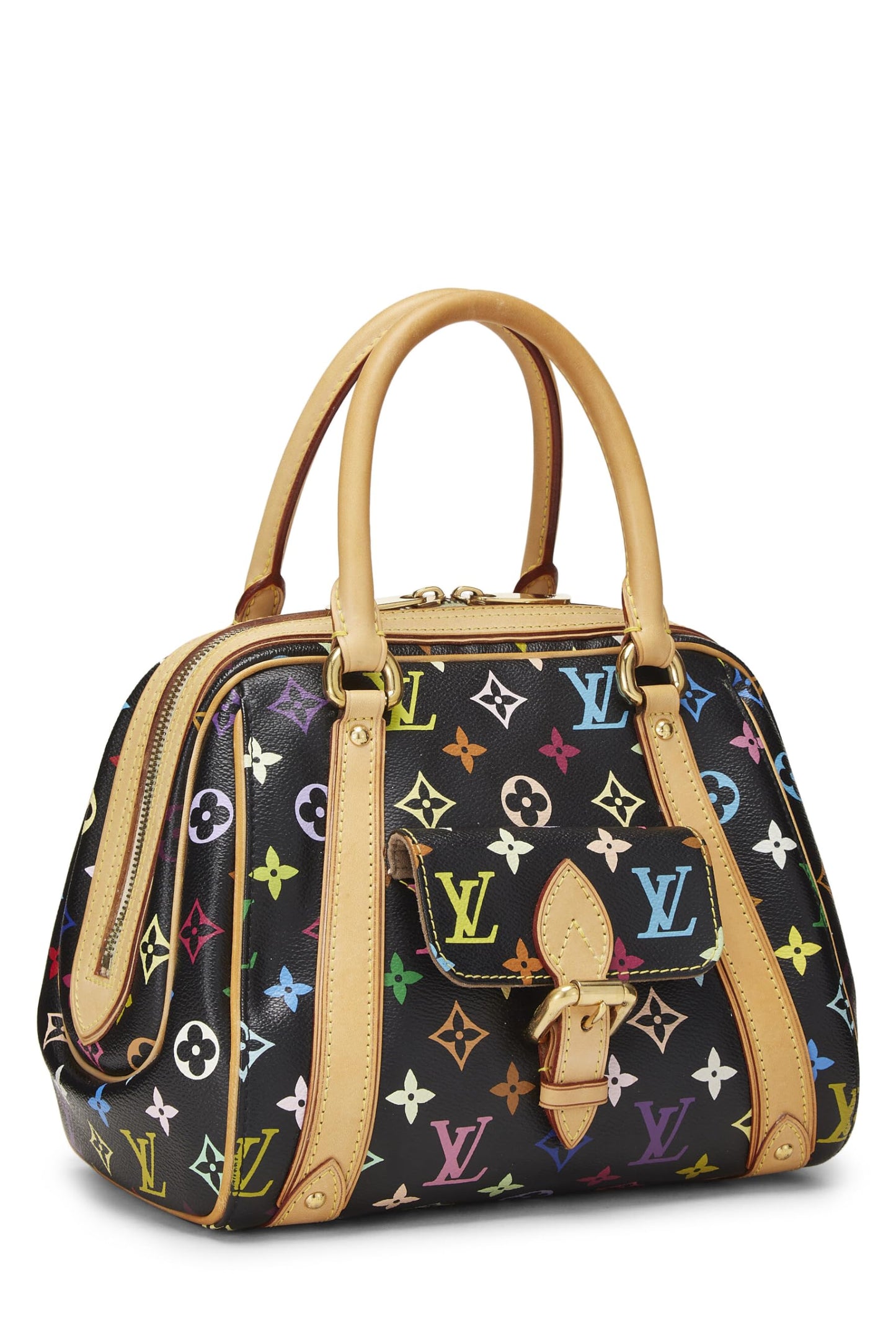 Louis Vuitton, Pre-Loved Takashi Murakami x Louis Vuitton Black Monogram Multicolore Priscilla, Black