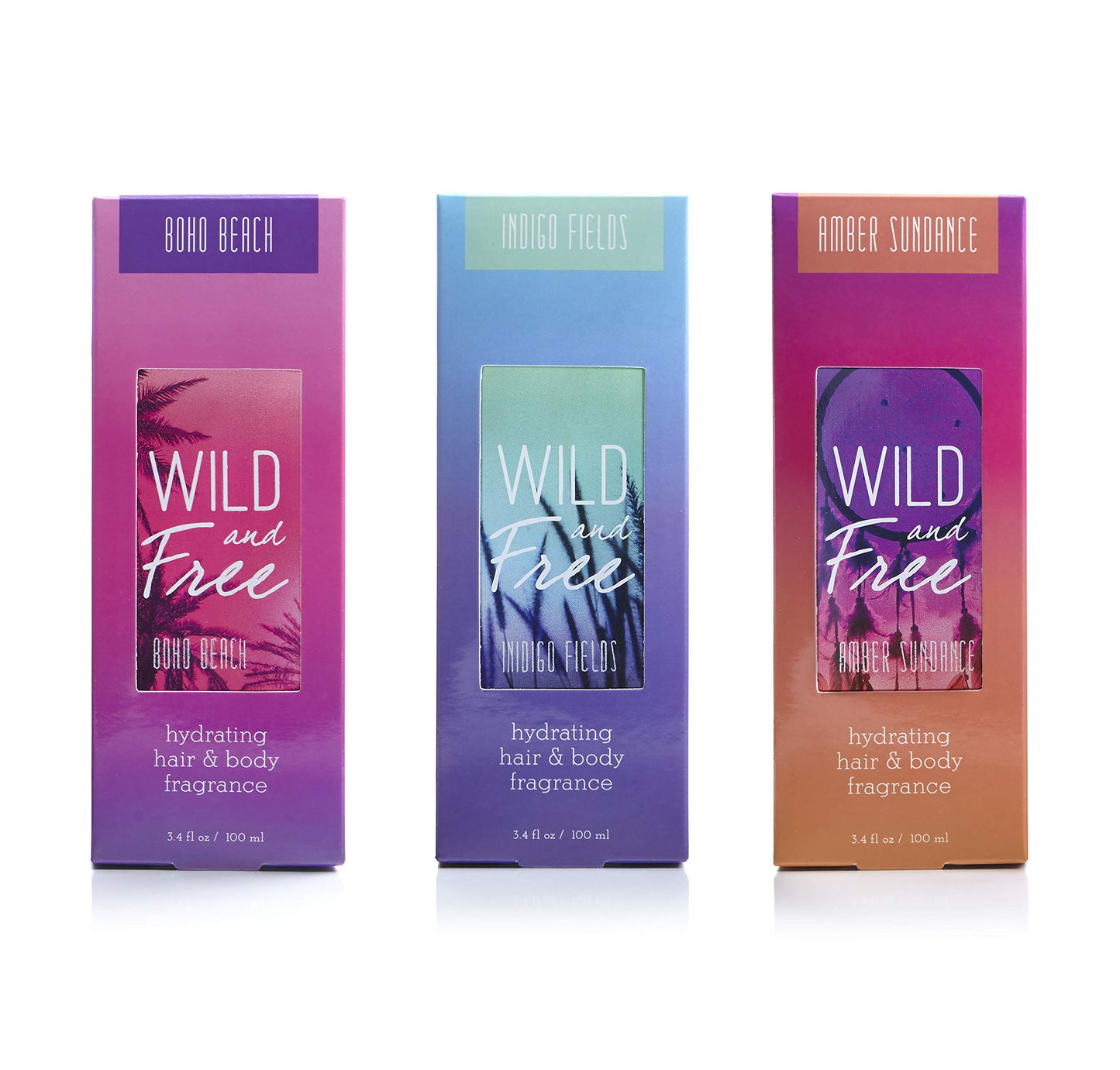 Fragancia hidratante para el cabello y el cuerpo para mujeres Tru Western Wild and Free Amber Sundance, 3,4 fl oz (100 ml): notas de cítricos, crema de coco, gardenia, sándalo y ámbar