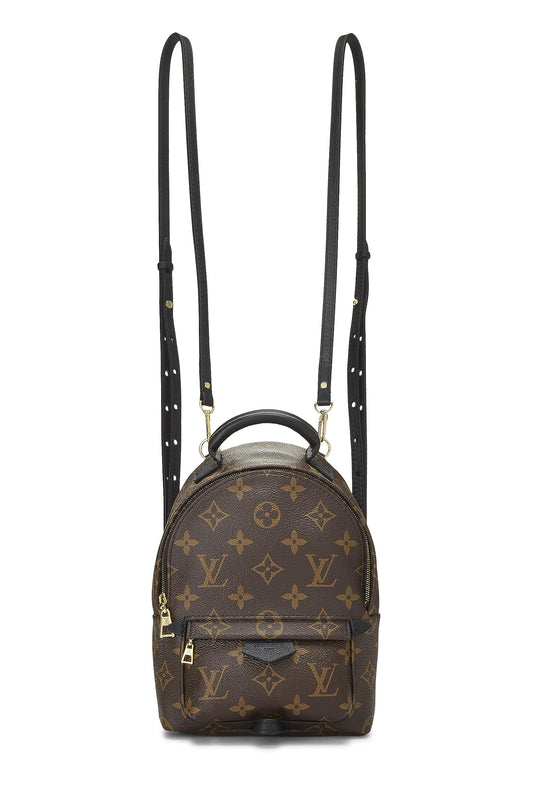 Louis Vuitton, sac à dos Palm Springs Mini en toile Monogram d'occasion, marron