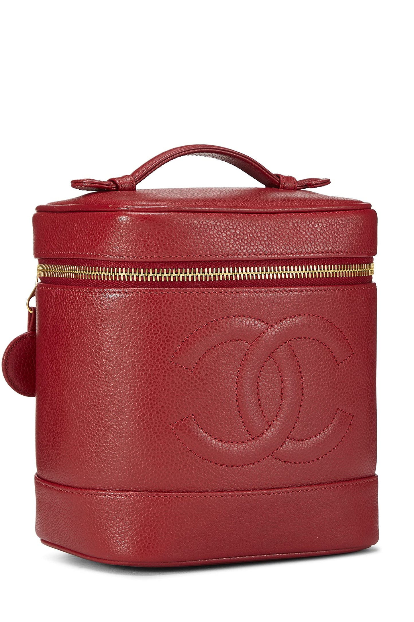 Chanel, Pre-Loved Red Caviar Timeless Vanity, Red