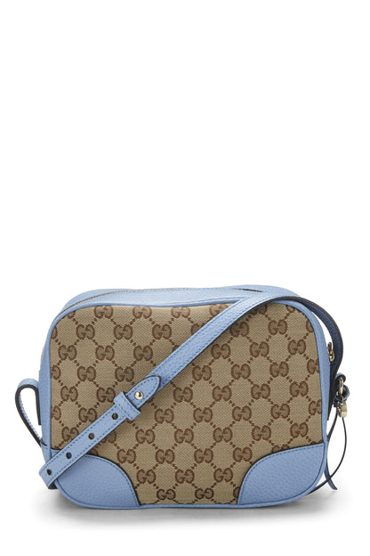 Gucci, sac à bandoulière Bree en toile GG bleu d'occasion, bleu