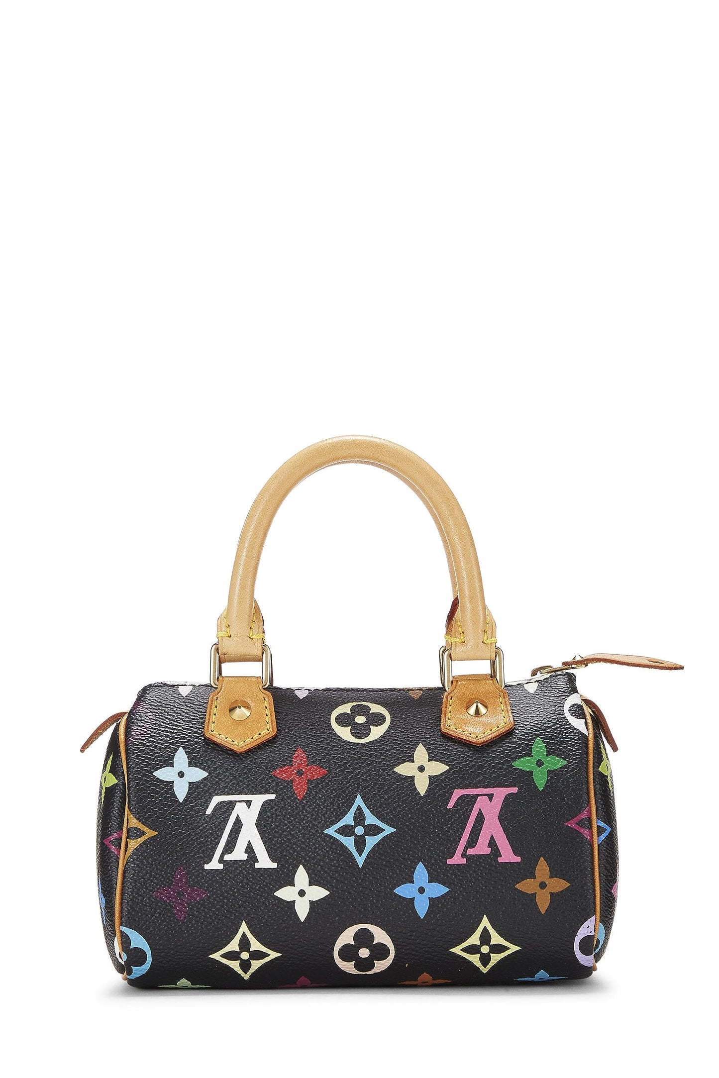 Louis Vuitton, Pre-Loved Takashi Murakami x Louis Vuitton Monograma negro Multicolore HL Speedy Mini, Negro