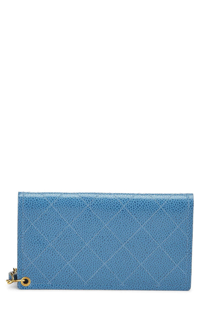 Chanel, Pre-Loved Blue Caviar Wallet on Chain (WOC), Blue