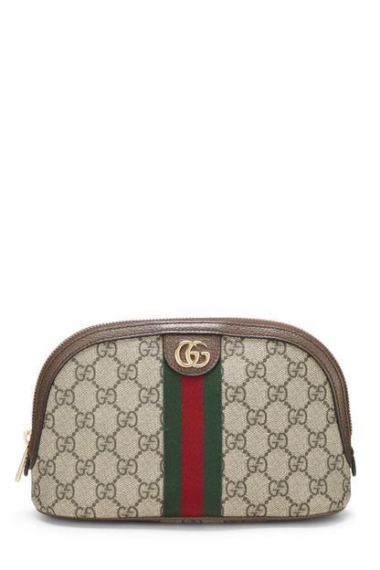 Gucci, pochette cosmétique Ophidia en toile GG Supreme d'origine d'occasion, marron