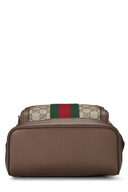 Gucci, sac à dos Ophidia en toile GG Supreme d'origine d'occasion, petit, marron