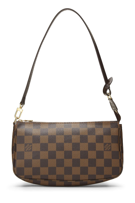 Louis Vuitton, accesorios Damier Ebene Pochette usados, marrón