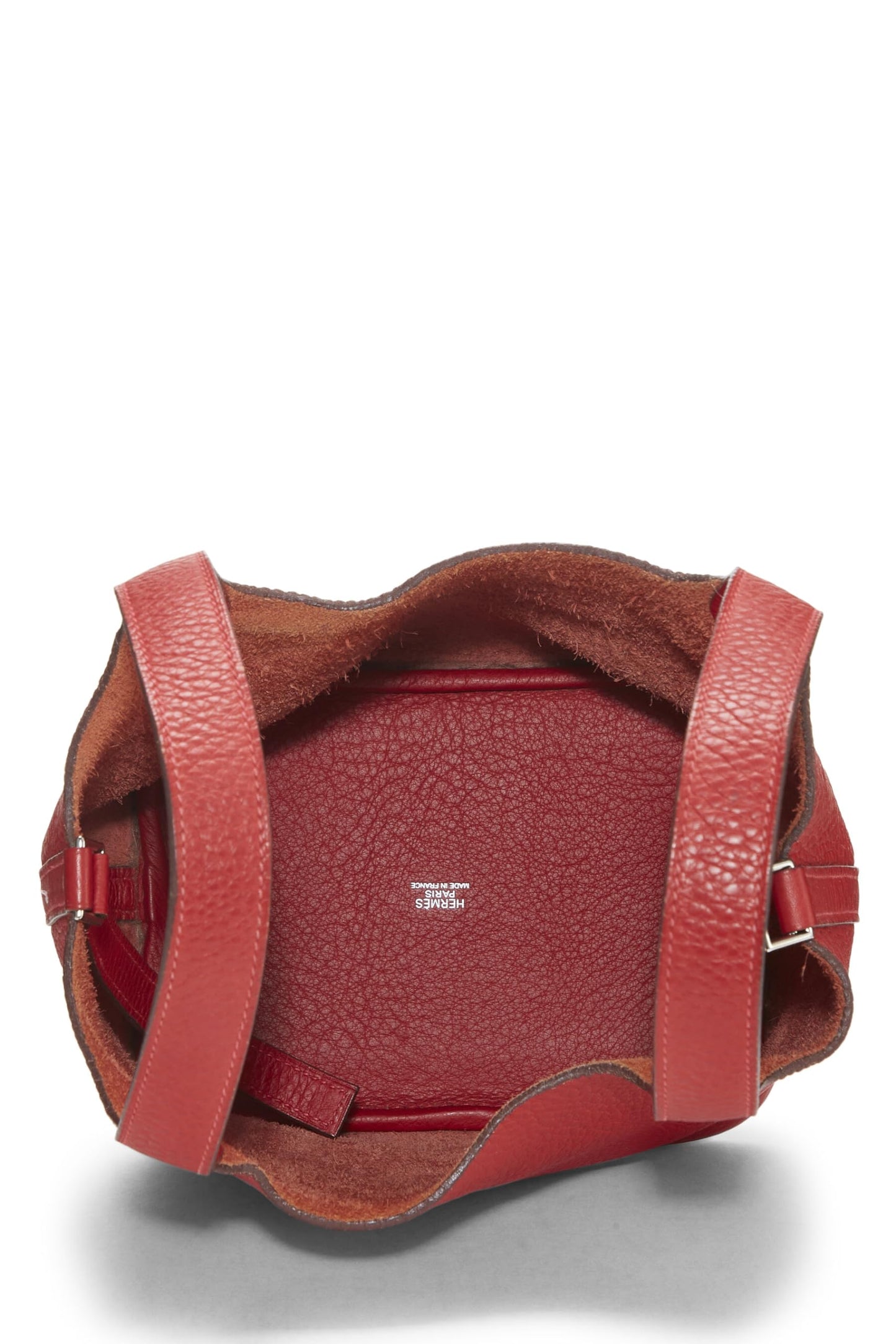 Hermès, Pre-Loved Vermillion Clemence Picotin 18, Vermillion