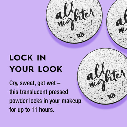 Urban Decay All Nighter Waterproof Setting Powder, Matte Finish, Universal Translucent Pressed Powder, Mattifies Shine & Oil, Sweat-Proof, Blurs Pores, Smooths Skin, Vegan, Cruelty-free - 0.26 oz