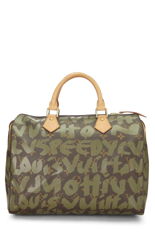 Louis Vuitton, Pre-Loved Stephen Sprouse x Louis Vuitton Green Graffiti Speedy 30, Green