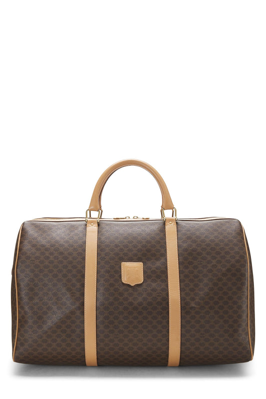 Céline, Sac Boston Macadam en toile enduite marron d'occasion, marron