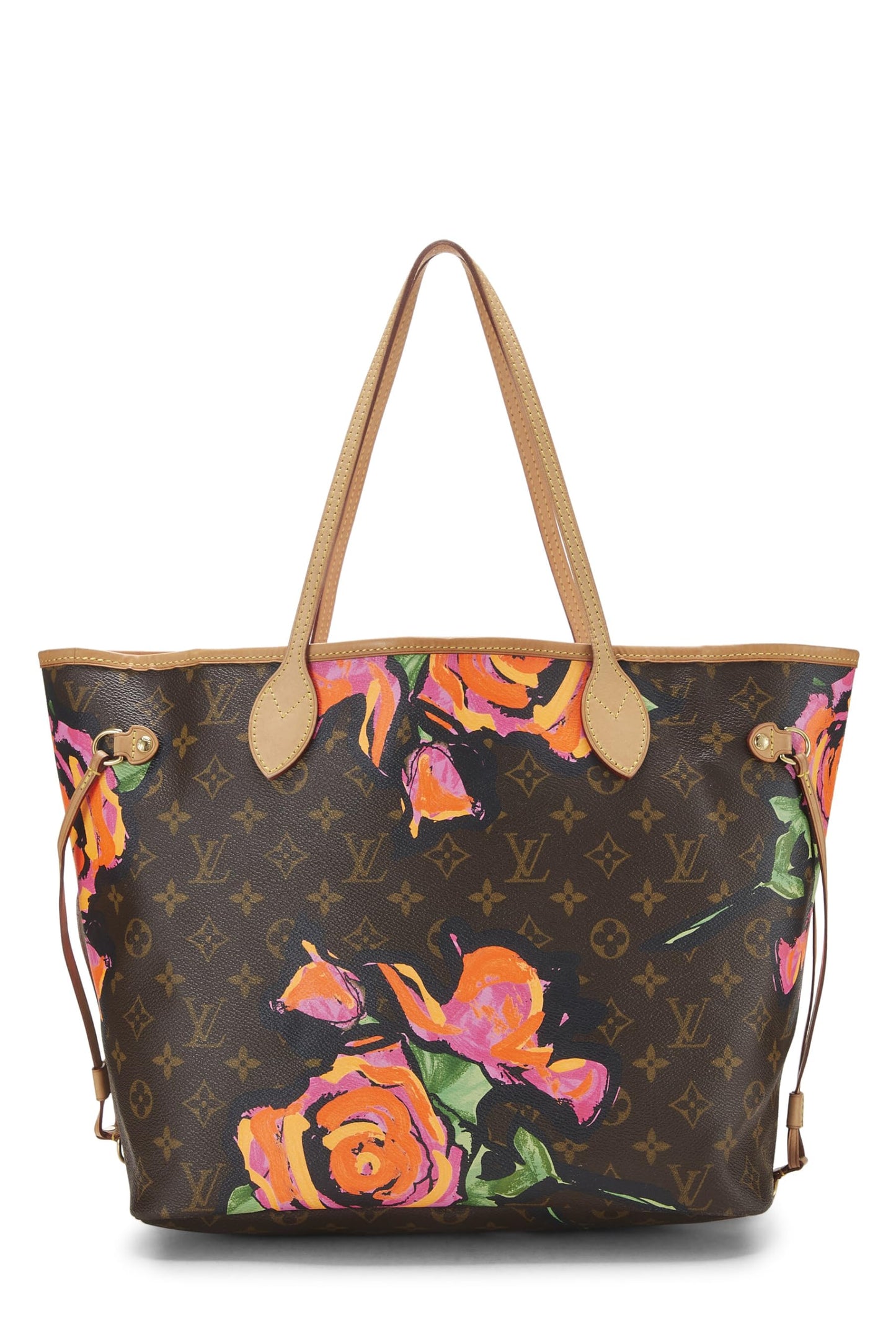 Louis Vuitton, Stephen Sprouse x Louis Vuitton Monogram Canvas Roses Neverfull MM, Marron