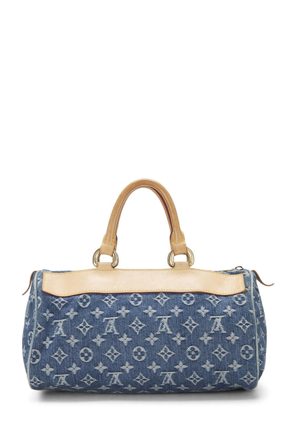 Louis Vuitton, Neo Speedy en denim bleu monogrammé d'occasion, bleu