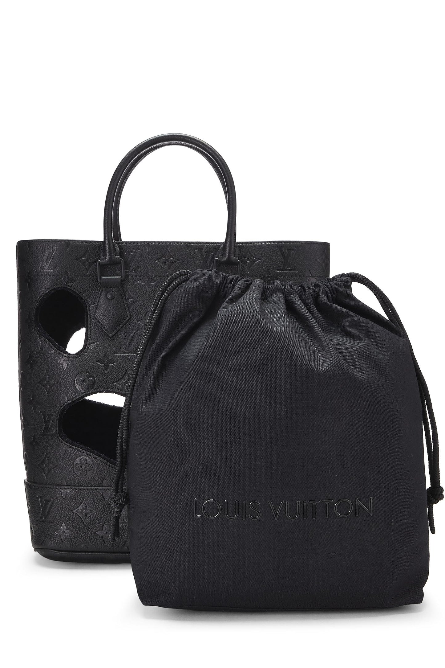 Louis Vuitton, Sac Empreinte monogramme noir avec trous COMME DES GARÇONS x Louis Vuitton pré-aimé, Noir