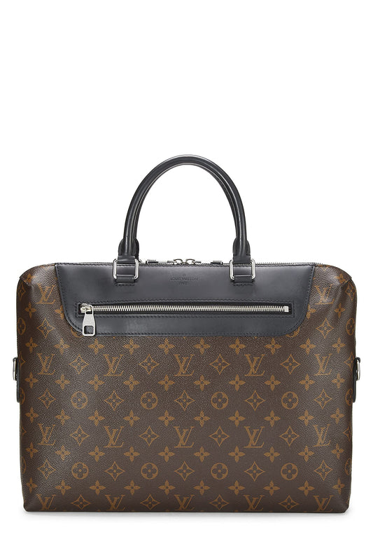 Louis Vuitton, Pre-Loved Monogram Macassar Porte-Documents Jour, Marrón