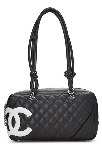 Chanel, Bombín Cambon Ligne de piel de becerro negra Pre-Loved, Negro