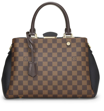 Louis Vuitton, Pre-Loved Damier Ebene Canvas & Cream Leather Brittany, Black