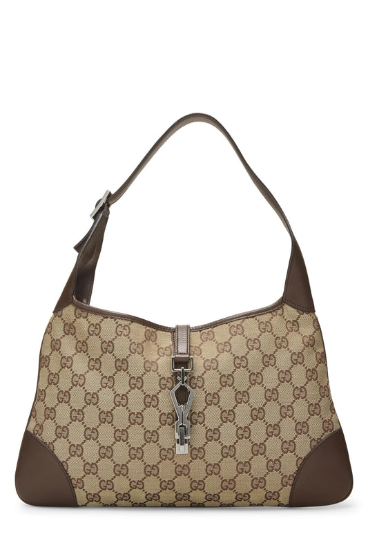 Gucci, Pre-Loved Original GG Canvas Jackie, Brown